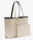 SAC CABAS REVERSIBLE AVEC POCHETTE LACOSTE ANNA NOIR FARINE NF2142AA M66 www.solene-maroquinerie.fr