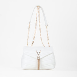 SAC BANDOULIERE PRIVILEGE VALENTINO BLANC VBS8DN10 BIANCO www.solene-maroquinerie.fr