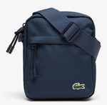 Sacoche zippe unisexe Lacoste avec poche sur le devant Bleue NH4102NE 992 PEACOAT www.solene-maroqu