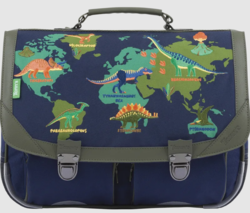 CARTABLE TANN'S MARIUS BLEU 35CM www.solene-maroquinerie.fr