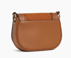 SAC BANDOULIRE MOYEN MODLE LE TANNEUR ELLA EN CUIR GRAIN ET SUEDE MARRON TAN TNGI1211G05 www.sole