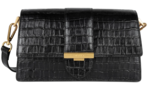SAC TROTTEUR LANCASTER CROCO ILY NOIR 531-016 NOIR www.solene-maroquinerie.fr