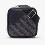 SAC A BANDOULIERE THE BLEND LACOSTE MONOGRAM NOIR GRIS NH4842LX H45 www.solene-maroquinerie.fr