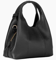 PETIT SAC  MAIN LE TANNEUR JULIETTE EN CUIR GRAIN NOIR TJET1000N01 www.solene-maroquinerie.fr