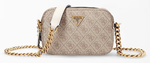 MINI SAC  BANDOULIRE GUESS NOELLE LOGO 4G LATTE BB787914 LATTE www.solene-maroquinerie.fr