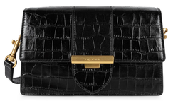 PETIT TROTTEUR LANCASTER CROCO ILY NOIR 531-015 NOIR www.solene-maroquinerie.fr