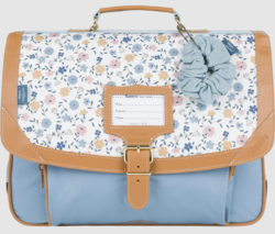 CARTABLE TANN'S 38CM CANDICE BLEU TANN'S X CYRILLUS www.solene-maroquinerie.fr