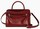 SAC A MAIN MOYEN MODELE LE TANNEUR EMILIE EN CUIR LISSE ET NUBUCK ROUGE REVOLUTION TEMI16M1R11 www.s