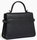 SAC  MAIN DOUBLE RABAT MOYEN MODLE LE TANNEUR EMILIE EN CUIR GRAIN NOIR TEMI1014N01 www.solene-ma