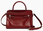 SAC A MAIN MOYEN MODELE LE TANNEUR EMILIE EN CUIR LISSE ET NUBUCK ROUGE REVOLUTION TEMI16M1R11 www.s