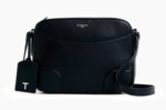SAC BANDOULIRE MOYEN MODLE LE TANNEUR ROMY EN CUIR GRAIN ET LISSE NOIR TROM1112N01 www.solene-mar