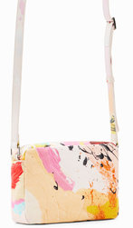 Petit sac  bandoulire peinture DESIGUAL 23SAXA82 1001 www.solene-maroquinerie.fr