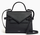 SAC  MAIN DOUBLE RABAT MOYEN MODLE LE TANNEUR EMILIE EN CUIR GRAIN NOIR TEMI1014N01 www.solene-ma