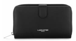 PORTEFEUILLE COMPAGNON LANCASTER CONSTANCE 137-18 NOIR www.solene-maroquinerie.fr