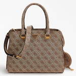 SAC A MAIN GUESS ALEXIE LOGO 4G BEIGE BB841606 LATTE LOGO www.solene-maroquinerie.fr