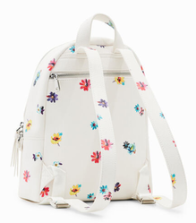 Petit sac  dos fleurs DESIGUAL BLANC 23SAKP34 1000 www.solene-maroquinerie.fr