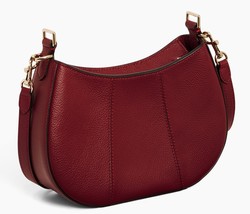 PETIT SAC DEMI LUNE LE TANNEUR JULIETTE EN CUIR GRAIN ROUGE REVOLUTION TJET1050R11 www.solene-maroq