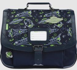 CARTABLE TANN'S ILYES BLEU 35CM www.solene-maroquinerie.fr