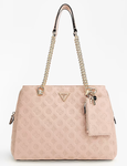 SAC D&#039;EPAULE GUESS LA FEMME LOGO IMPRIME ROSE PD868910 PALE ROSE www.solene-maroquinerie.fr