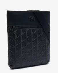 SAC A BANDOULIERE MONOGRAMME LACOSTE NOIR NH4576MR 000 www.solene-maroquinerie.fr