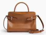 SAC A MAIN MOYEN MODELE LE TANNEUR EMILIE EN CUIR LISSE ET NUBUCK TAN TEMI16M1G05 www.solene-maroqui
