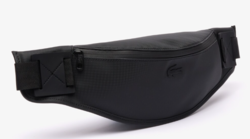 SAC BANANE ZIPP LACOSTE EN PETIT PIQU NOIR NH4436OO 000 www.solene-maroquinerie.fr