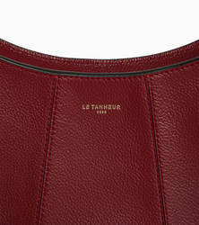PETIT SAC DEMI LUNE LE TANNEUR JULIETTE EN CUIR GRAIN ROUGE REVOLUTION TJET1050R11 www.solene-maroq