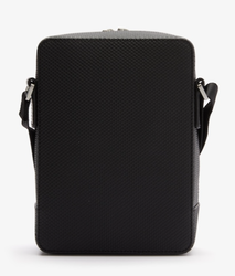 Sacoche zippe verticale unisexe LACOSTE Chantaco en cuir piqu mat NH3271CE000 www.solene-maroquine