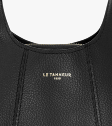 MINI SAC  MAIN LE TANNEUR JULIETTE EN CUIR GRAIN NOIR TJET1030N01 www.solene-maroquinerie.fr