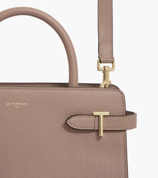 SAC A MAIN MOYEN MODELE LE TANNEUR EMILIE EN CUIR GRAIN GRIS DE PARME TEMI1614S12 www.solene-maroqu