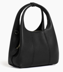 MINI SAC  MAIN LE TANNEUR JULIETTE EN CUIR GRAIN NOIR TJET1030N01 www.solene-maroquinerie.fr