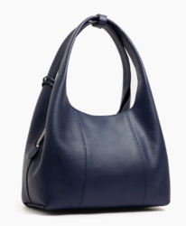 SAC PORT PAULE MOYEN MODLE LE TANNEUR JULIETTE EN CUIR GRAIN BLEU CREPUSCULE TJET1060B01 www.sol