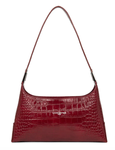 SAC BAGUETTE LANCASTER EXOTIC CROCO FR CARMIN 426-87 CARMIN www.solene-maroquinerie.fr