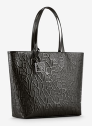 SAC CABAS AVEC FERMETURE ZIPPE ARMANI EXCHANGE NOIR VERNIS 942650-CC794-00020 www.solene-maroquiner