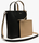 SAC CABAS ANNA RVERSIBLE BICOLORE NOIR BLACK WARM SAND NF2991AAA91 www.solene-maroquinerie.fr