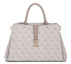 SAC A MAIN GUESS ZAMIRA DARK TAUPE LOGO SG962906 www.solene-maroquinerie.fr