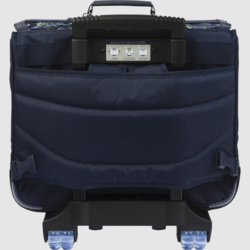 CARTABLE A ROULETTES TANN'S 41CM ILYES BLEU 43142 www.solene-maroquinerie.fr