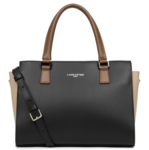 PETIT SAC CABAS MAIN LANCASTER CONSTANCE NOIR NUDE VISON 437-03 NOIR_NUVI  www.solene-maroquinerie.f