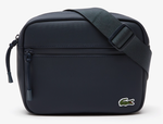 Sacoche homme Lacoste en petit piqu noir NH4046LV B88 www.solene-maroquinerie.fr