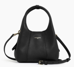 MINI SAC  MAIN LE TANNEUR JULIETTE EN CUIR GRAIN NOIR TJET1030N01 www.solene-maroquinerie.fr
