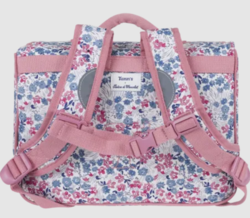 CARTABLE TANN'S 33CM FLEURS TARTINE ET CHOCOLAT 334415 www.solene-maroquinerie.fr