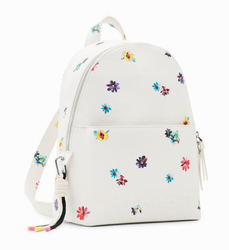 Petit sac  dos fleurs DESIGUAL BLANC 23SAKP34 1000 www.solene-maroquinerie.fr