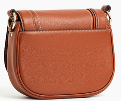 SAC BANDOULIRE MOYEN MODLE LE TANNEUR ELLA EN CUIR GRAIN TAN TNGI1210M05 www.solene-maroquinerie.