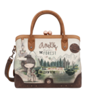 SAC A MAIN A FERMOIR METALLIQUE ANEKKE FOREST 35601-061 www.solene-maroquinerie.fr