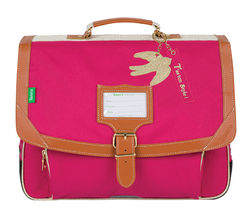 CARTABLE TANN'S PALOMA FRAMBOISE 38CM 38113 www.solene-maroquinerie.fr