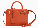 PETIT SAC A MAIN LE TANNEUR EMILIE EN CUIR GRAIN ORANGE SIENNE TEMI1606O10 www.solene-maroquinerie.