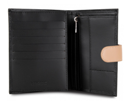 PORTEFEUILLE PORTE CARTES LANCASTER CONSTANCE 137-15 NOIR NUDE VISON www.solene-maroquinerie.fr