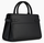 SAC A MAIN MOYEN MODELE LE TANNEUR EMILIE EN CUIR GRAIN NOIR TEMI1614N01 www.solene-maroquinerie.fr