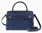 SAC A MAIN MOYEN MODELE LE TANNEUR EMILIE EN CUIR SUEDE EFFET DENIM TEMI16M5Q82 www.solene-maroquine