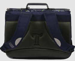 CARTABLE TANN'S ILYES BLEU 38CM 38142 www.solene-maroquinerie.fr